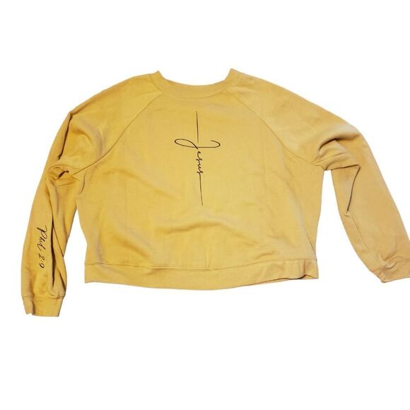 🛍️Yellow Impact Clothing Crew Neck Sweatshirt phil 2:9 - Picture 1 of 2